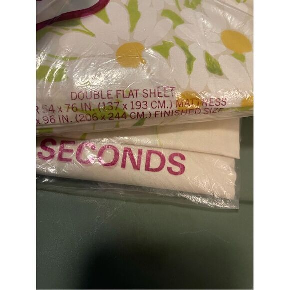 Vintage Two New Packages No-Iron Percale Double Flat Sheets 81x96” made in USA - Picture 9 of 10